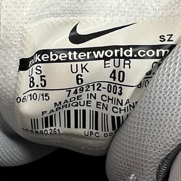 Nike Mens 749212-003 Air Max 95 Essential Pure Platinum Size 8.5 Trainers Shoes - Picture 9 of 9